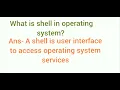 is shell in operating system OS