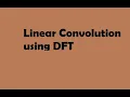 Linear Convolution using DFT