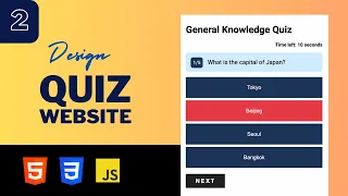 Build A Quiz Website Using HTML CSS JavaScript Part 2