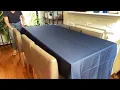 LinenTableCloth LTC Rectangular Polyester Tablecloth Navy Blue