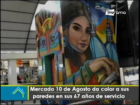 Mercado 10 de Agosto da color a sus paredes en sus 67 años de servicio