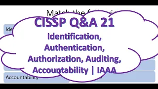 Download CISSP Q\u0026A | Q\u0026A 21| Identification, Authentication, Authorization, Auditing, Accountability | IAAA MP3