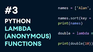 Python lambda anonymous Functions Python Best Practices