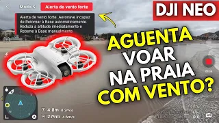 DJI NEO FLYING ON THE BEACH IN WIND