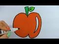 How to Draw Apple with Watercolor Paints Apple Coloring Pages Apple Painting Learn Color Markers