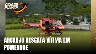 Homem esfaqueado em Pomerode é resgatado pelo helicóptero Arcanjo