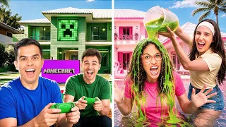 DIVIDIMOS A MANSÃO NO MEIO E O ÚLTIMO A SAIR DA SUA METADE, VENCE!