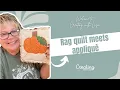 Adding Applique to a Rag Quilted Potholder Fall Pumpkin Project