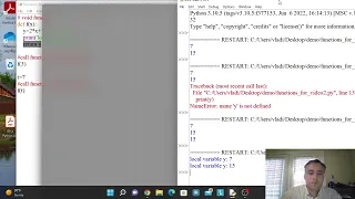 Python Functions Local and Global variables