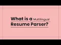 What is a Multilingual Resume Parser