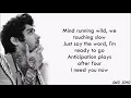 ZAYN - Vibez (lyrics)