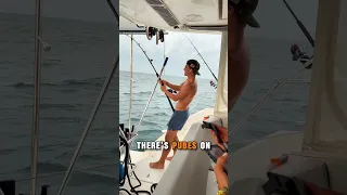 FISH ON mid shave! #brothers #brother #fishing #fish #fishingvideo #sailing