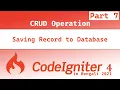 Saving Records to Database Part 7 CodeIgniter4