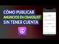 How to Post or Publish Ads on Craigslist Without an Account