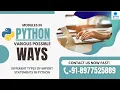 Various Possible Ways to Importing the Modules in Python Python Tutorials Telugu
