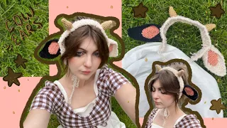 Crochet Cow Ears Headband Tutorial
