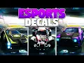 SHOWCASING All New ESPORTS DECALS On Rocket League