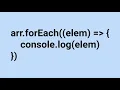 JavaScript ForEach Function