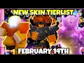 YBA INSANE NEW PKER SKIN TIERLIST FEBRUARY 14TH ALL CHANGES MORE