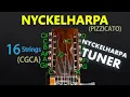 Nyckelharpa Tuner - 16 String CGCA Nyckelharpa Tuning Pizzicato A 440