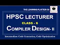 HPSC Computer Lecturer Class-6 Compilers Intermediate Code Generation Code Optimization