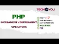 PHP increment Decrement Operators in Hindi