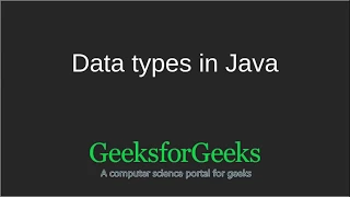 Java Programming Tutorial Data Types in Java GeeksforGeeks