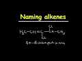 Naming Alkenes Straight and branched alkenes