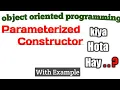 parameterized constructor in c in