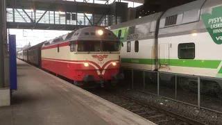 Dr13 departing Jyvaskyla with museum train