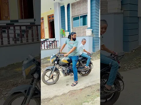 गाड़ी पर बैठना ही याद नहीं है ऋषि को 😀😀😀#funny #comedy #pintuindori #shorts