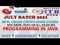 Programming in java Week 5 assignment 5 nptel NPTEL JAVA SOLUTION July 2021