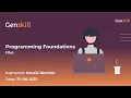 Programming Foundation - Week 9