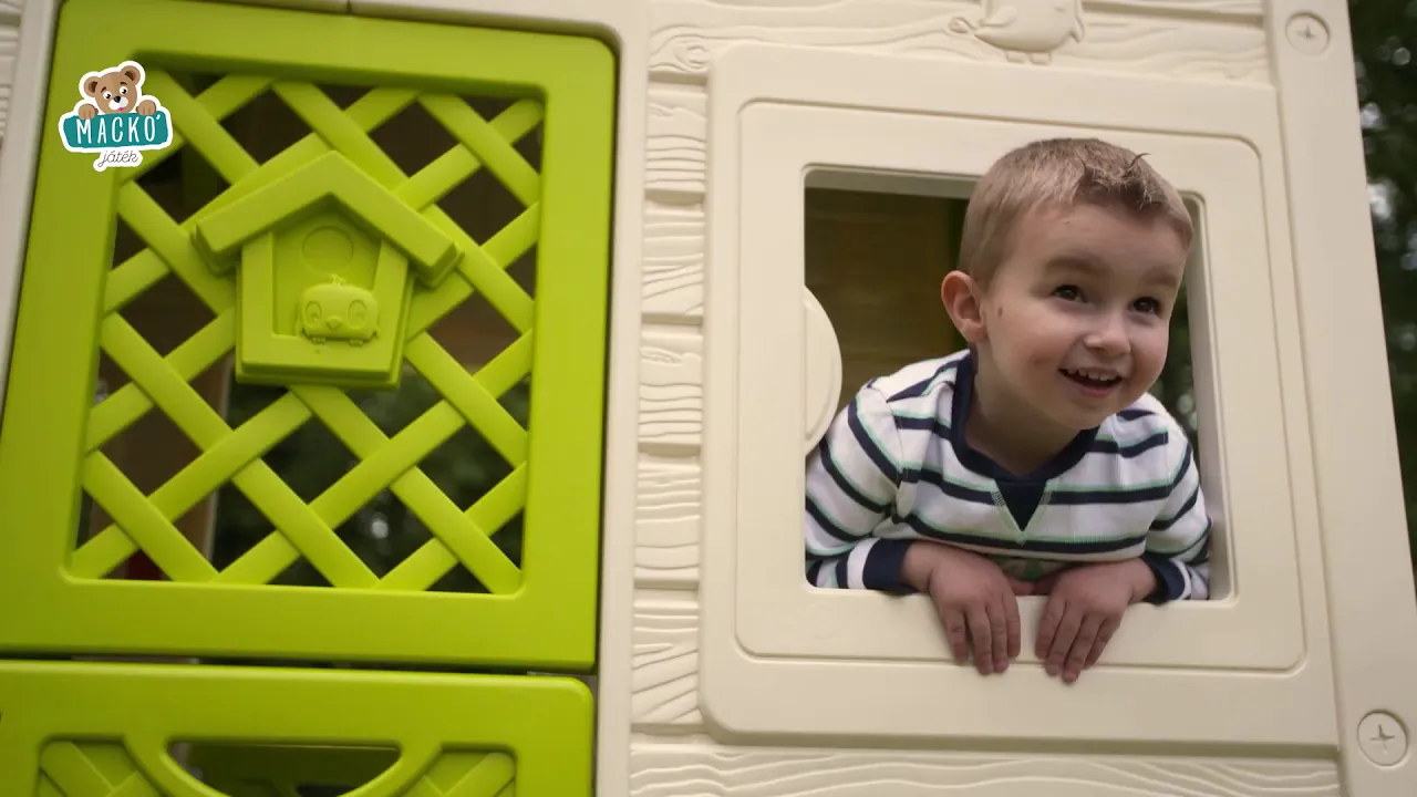 Kerti játszóházak mászókával - Szett házikó Barátok Smoby - 4