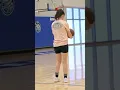 Her first time playing basketball