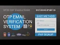 PHP Signup with OTP Email Verification System - Database Part 2
