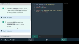 Learn Javascript Create a Variable II codecademy Javascript Tutorial