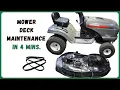 Craftsman LT1000 Mower Deck Maintenance - Quick and Easy