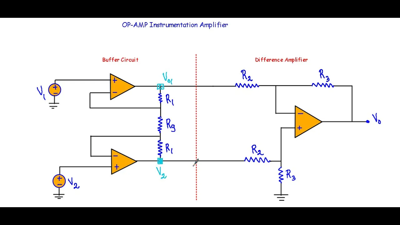 Instrumentation Amplifier Derivation: Op-Amp Circuit Explained