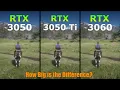 RTX 3050 vs RTX 3050 Ti vs RTX 3060 - Gaming Test