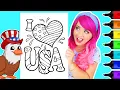 Coloring 4th of July I USA Coloring Page Ohuhu Art Markers
