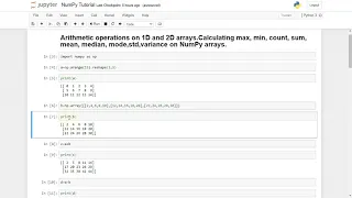 Arithmetic Operations on Numpy Arrays