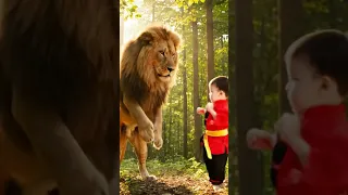 مش مهم تصارع اسد المهم تبعد عن الحسد Ai Lion Funny Trendingshorts 