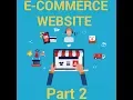 E-Commerce Site Part 2 - Creating database using Xampp Mysql