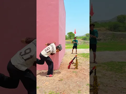 Overconfidence 🤓 1v1 spaceship and coconut funny real life gameplay #shorts #freefire #pubg #bgmi