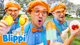 Blippi Aprende a Fazer Picolés Saudáveis! 🍦 Vamos Aprender com Frutas e Vegetais