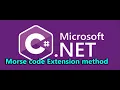 Translating words to Morse Code in C using custom dictionary and extension method