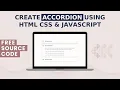 Create Animated Accordion using HTML CSS JavaScript in Hindi 2022