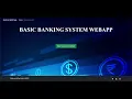 GRIP Web Developer Intern Task 1 Basic Banking System The Spark Foundation Git Repo in Desc