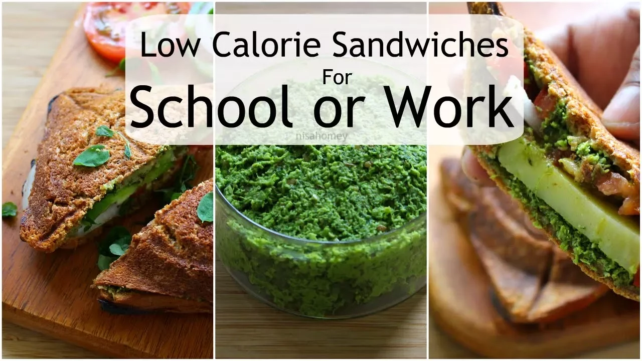 2 Healthy & Low Calorie Sandwich Recipes For School or Work - Green Chutney Recipe For Weight Loss